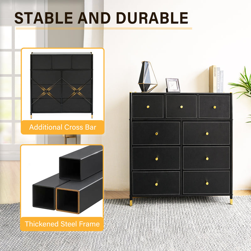 Bigroof Modern 9 Drawer Dresser