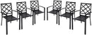Bigroof Outdoor Patio Dining Chairs Set of 2, Metal Stackable Bistro Deck Chairs Support 300LB All-Weather Patio Furniture for Backyard, Deck, Patio, Lawn & Garden